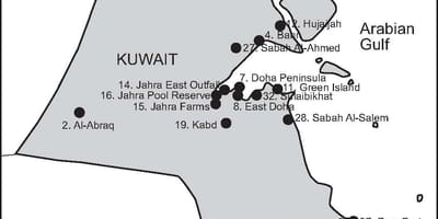 Mapa kabd kuvajt